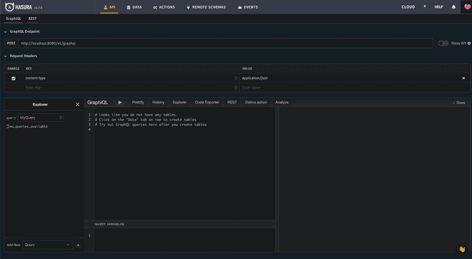 hasura graphiql